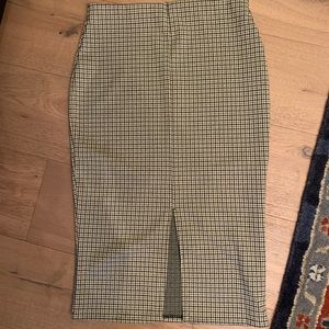 H&M plaid pencil skirt